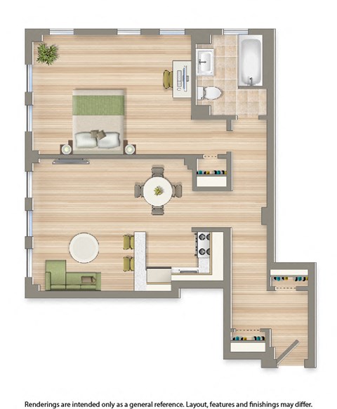 wakefield hall apartments one bedroom floor plan